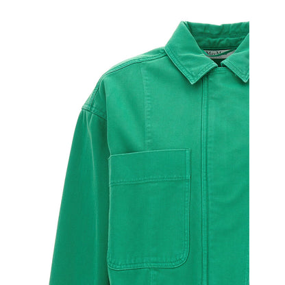 Max Mara Bicolor Cotton Full-Length Jacket