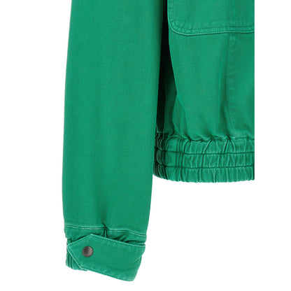 Max Mara Bicolor Cotton Full-Length Jacket