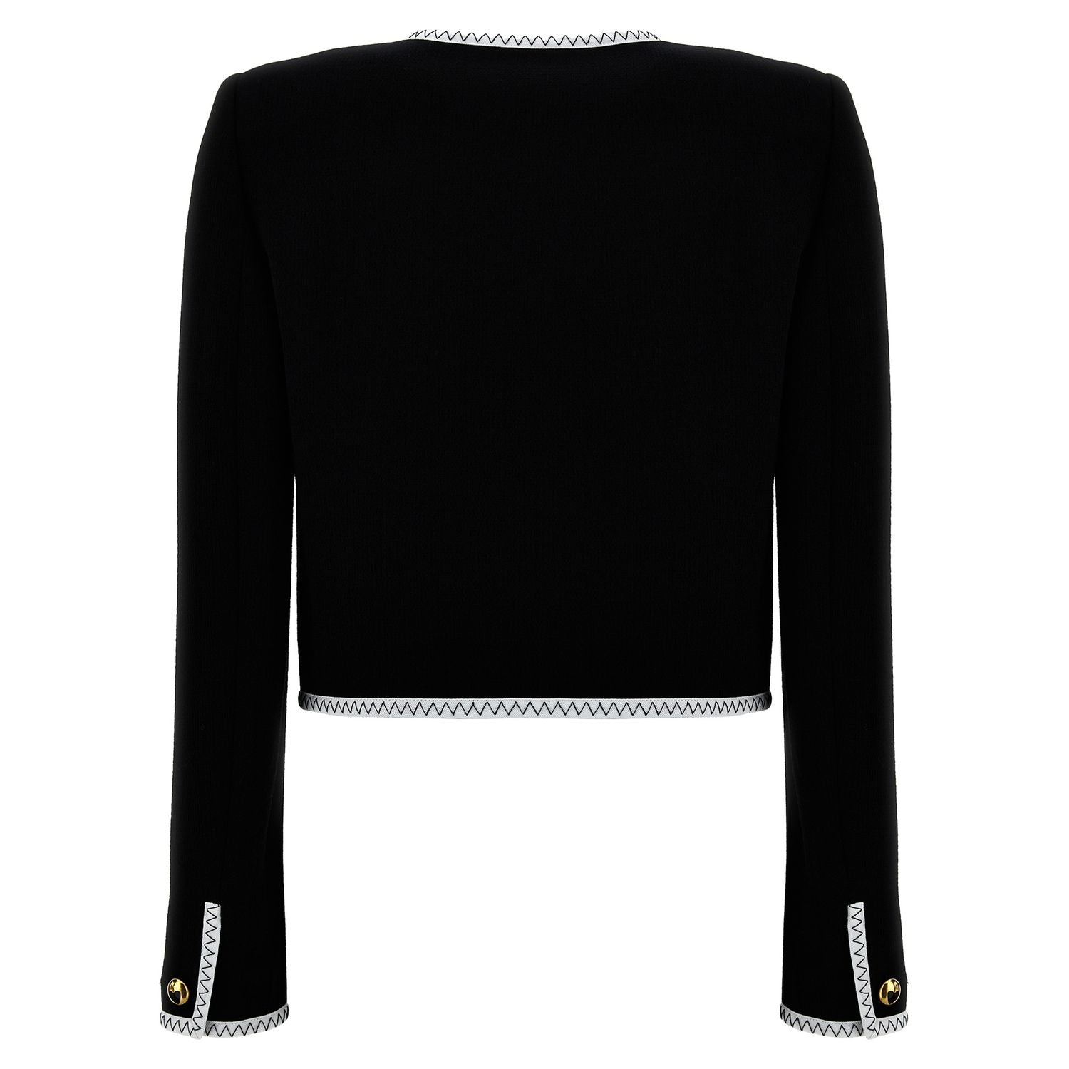 Moschino Bicolor Viscose Full-Length Jacket