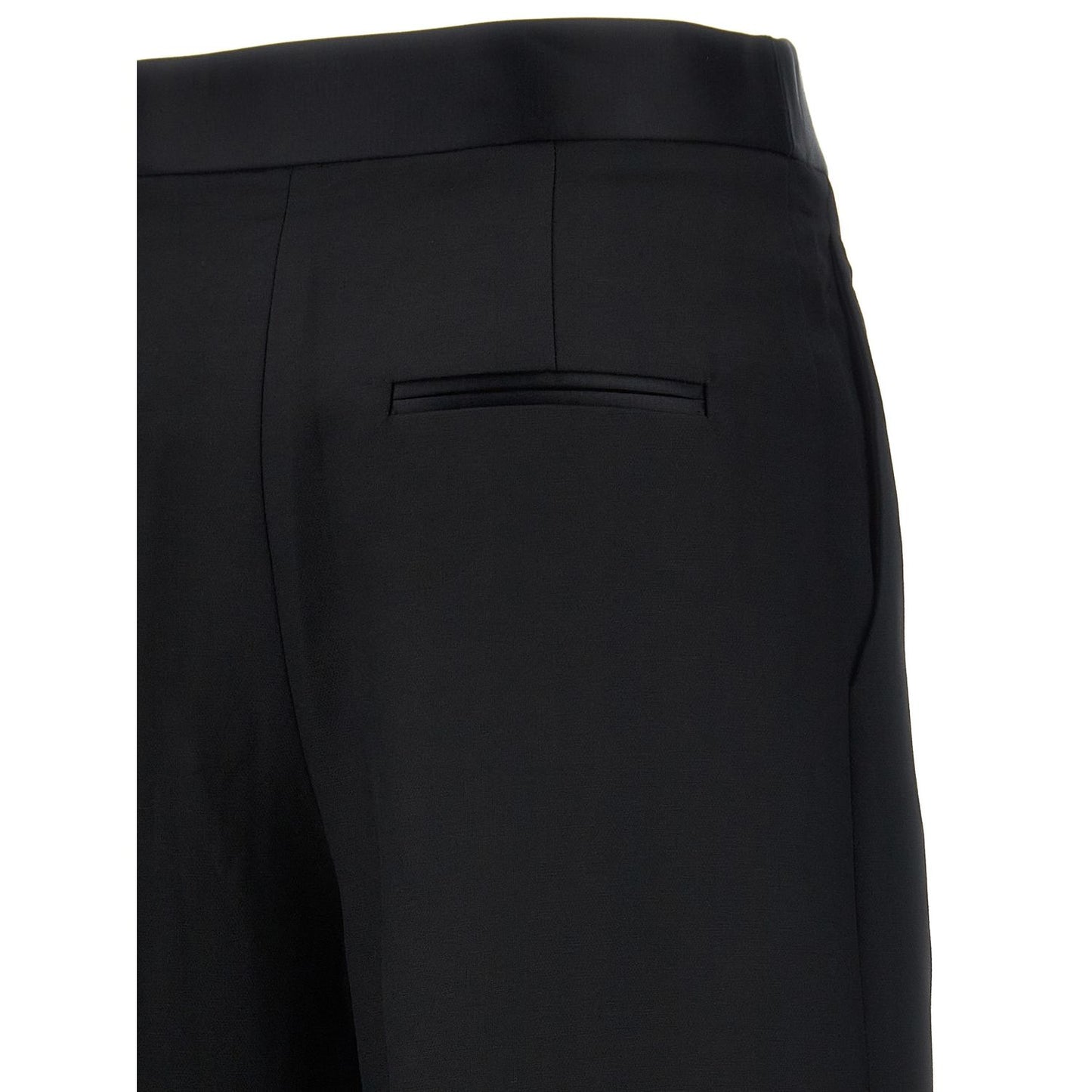Khaite Black Viscose Casual Pants