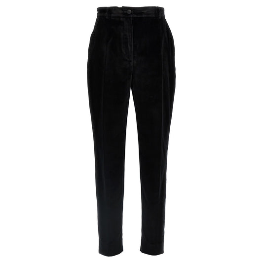 Dolce & Gabbana Black Cotton Dress Pants
