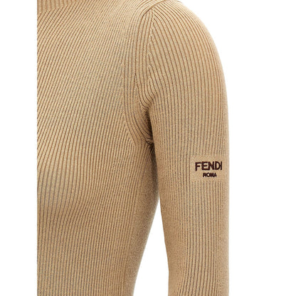 Fendi Beige Wool Short Dress
