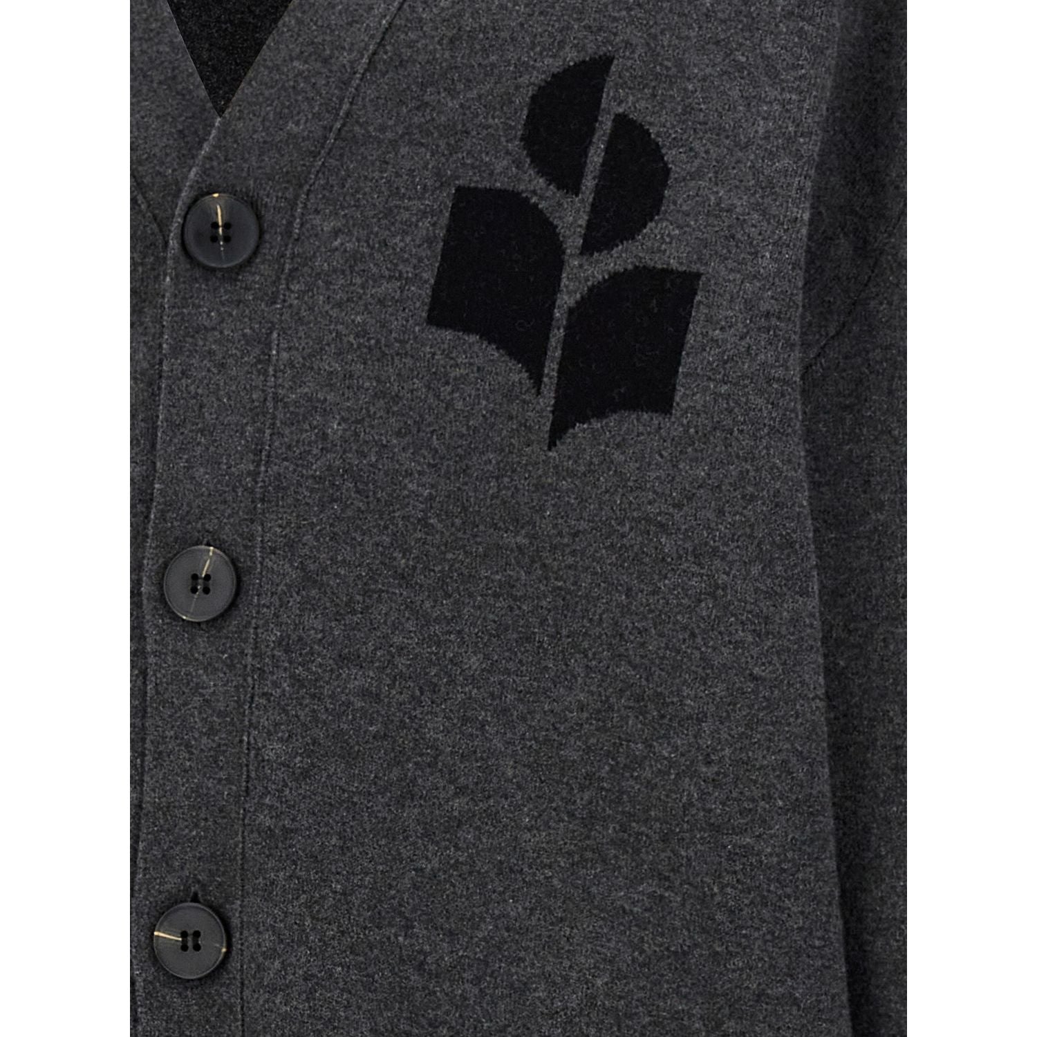 Isabel Marant Gray Cotton Cardigan