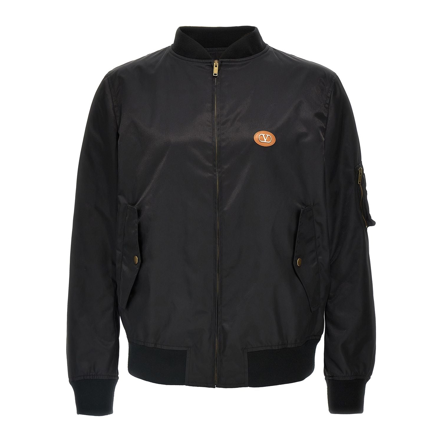 Valentino Garavani Black Polyamide Bomber