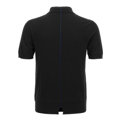 Burberry Black Wool Polo Shirt