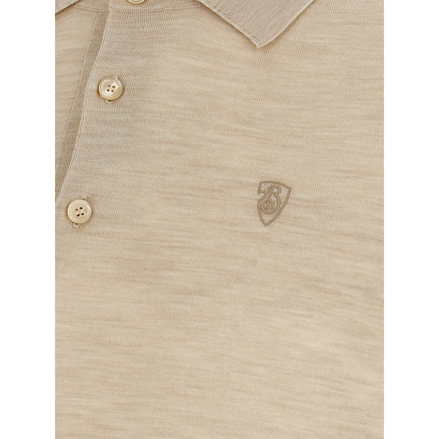 Burberry Beige Wool Polo Shirt