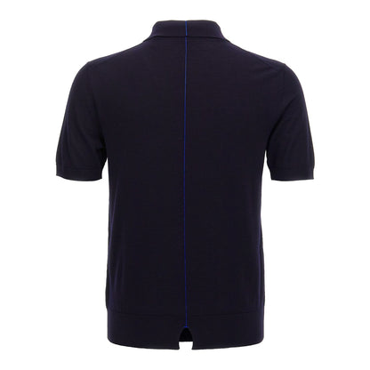 Burberry Blue Wool Polo Shirt