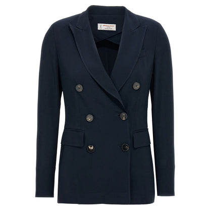 Alberto Biani Blue Viscose Blazer