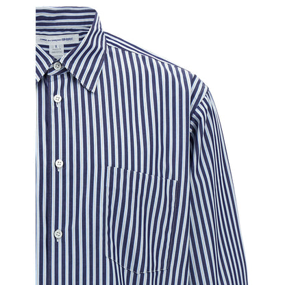 Comme Des Garçons Blue Cotton Blouse