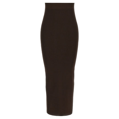 Max Mara Brown Viscose Mini Skirt