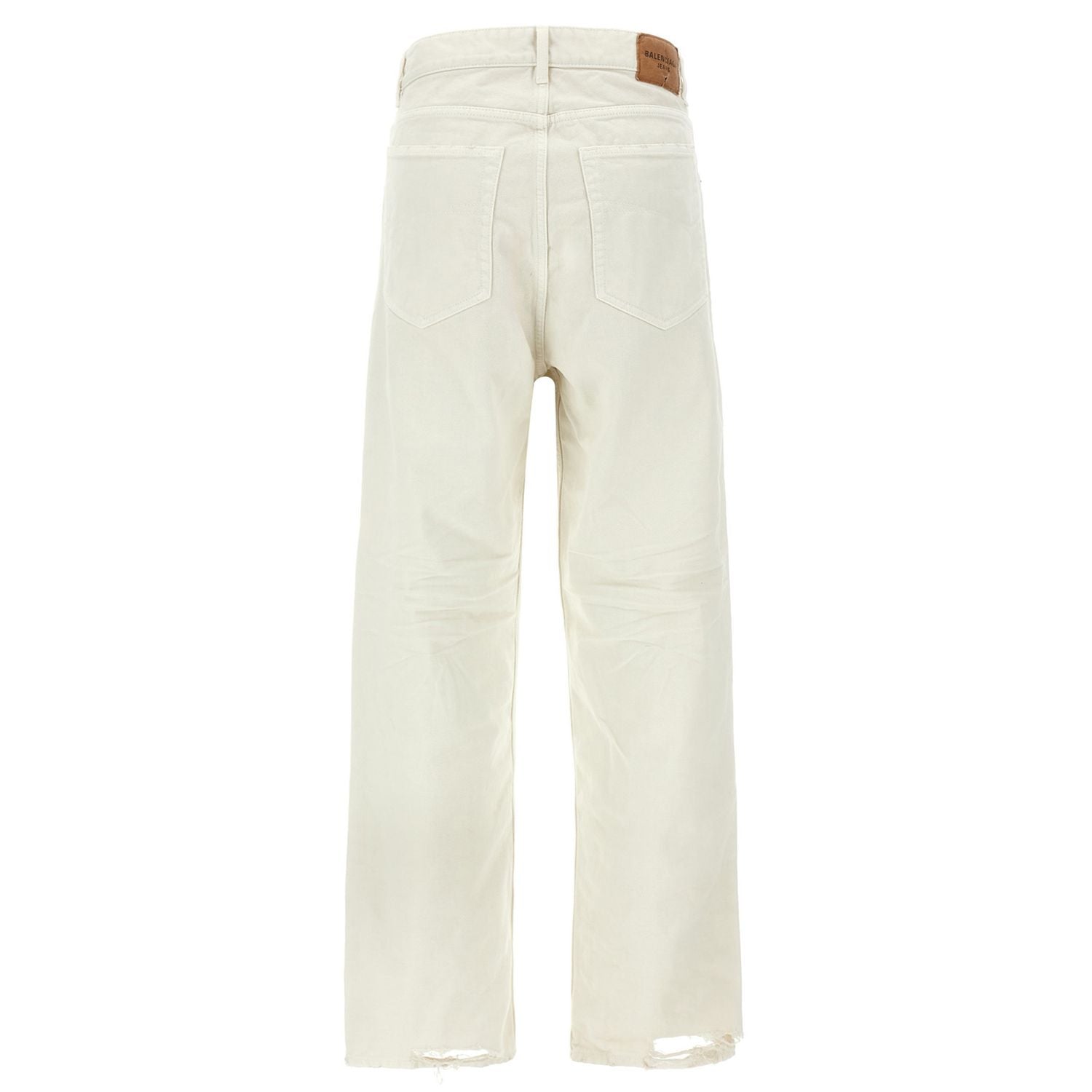 Balenciaga White Cotton Jeans Denim