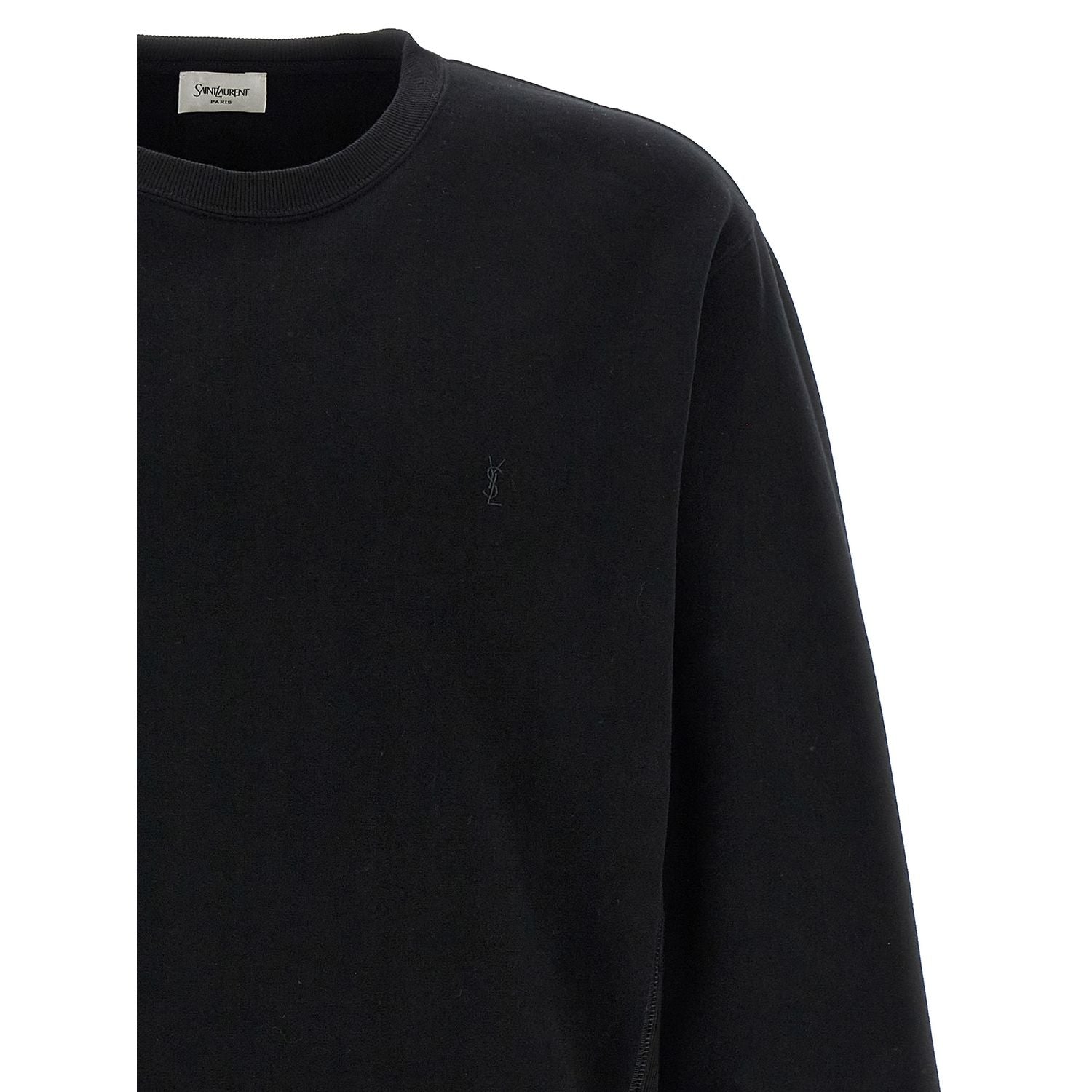 Saint Laurent Black Cotton Sweatshirt