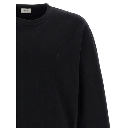 Saint Laurent Black Cotton Sweatshirt