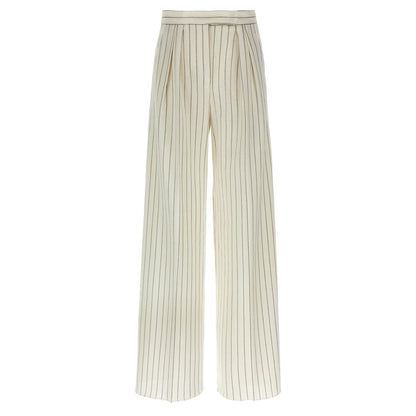 Max Mara White Cotton Casual Pants