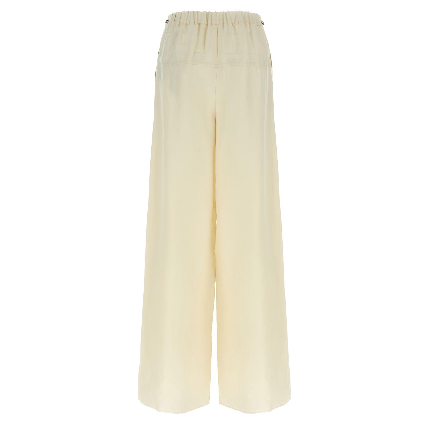 Max Mara White Flax Casual Pants