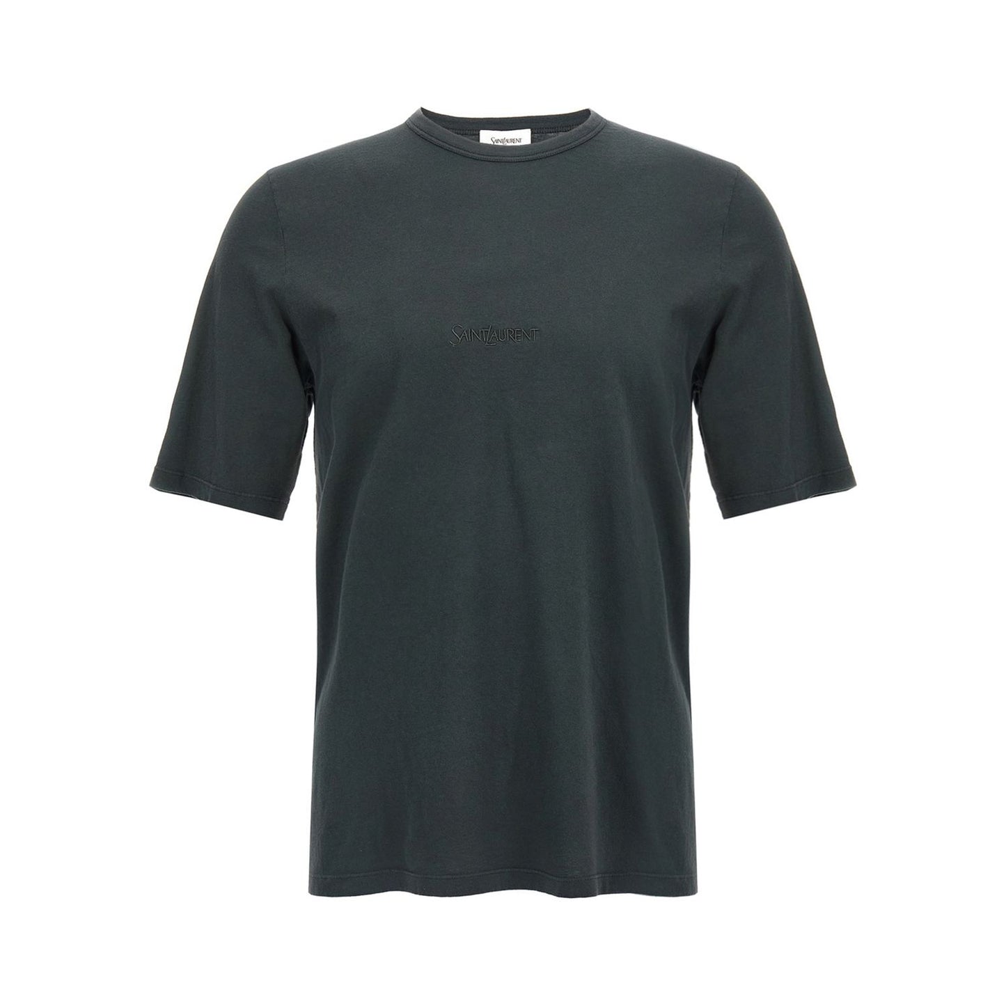 Saint Laurent Black Cotton T-Shirt