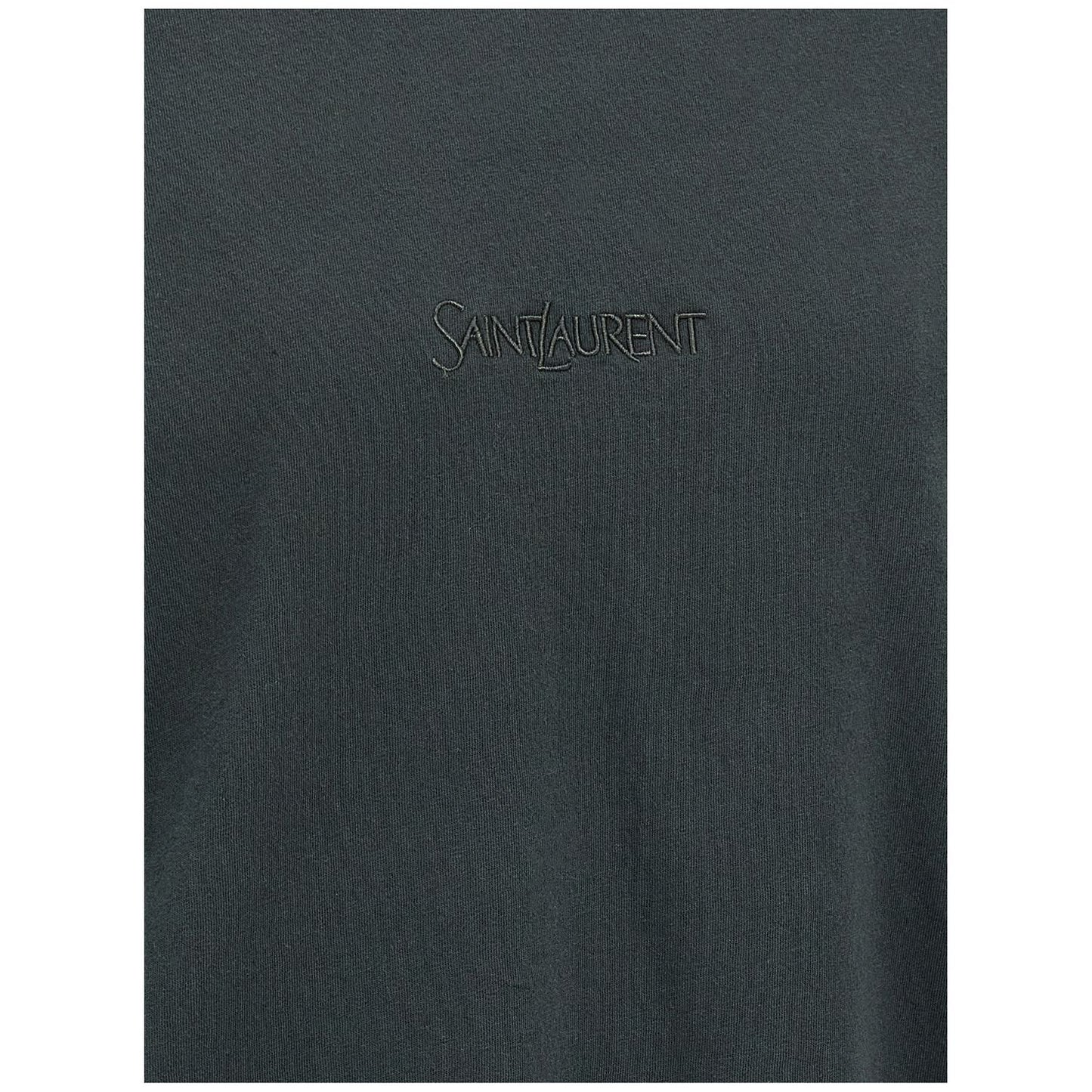 Saint Laurent Black Cotton T-Shirt