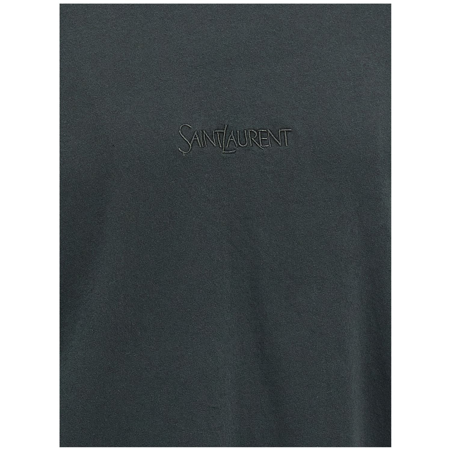 Saint Laurent Black Cotton T-Shirt