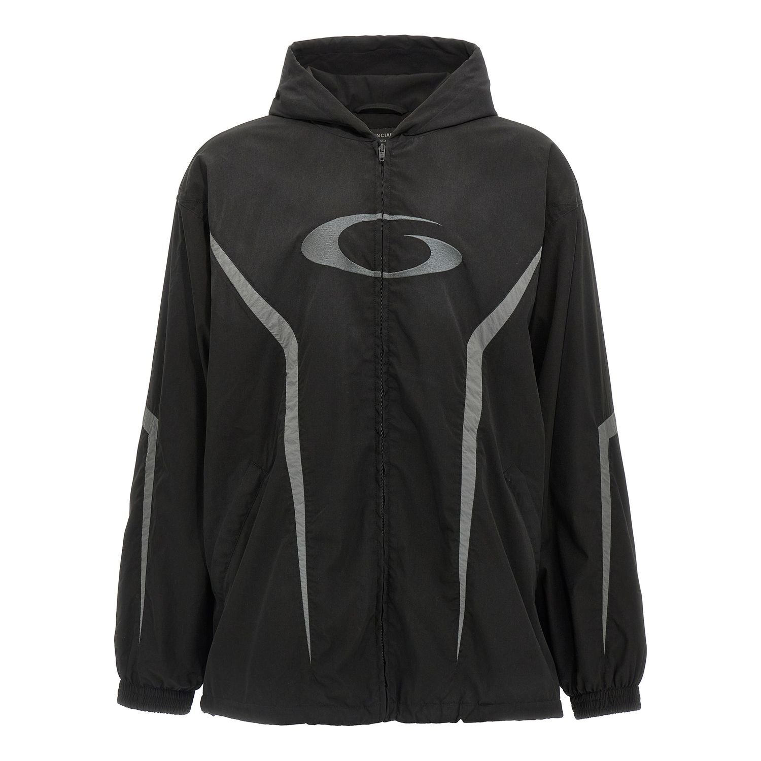 Balenciaga Black Polyester Shell Jacket