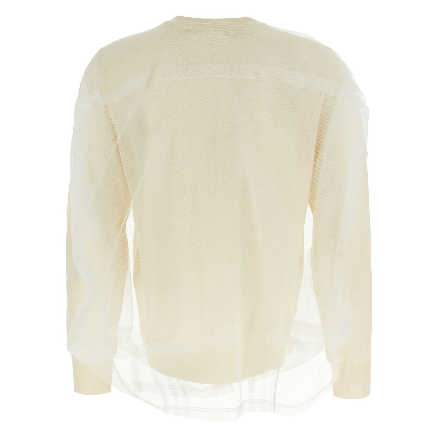 Comme Des Garçons White Wool Cardigan