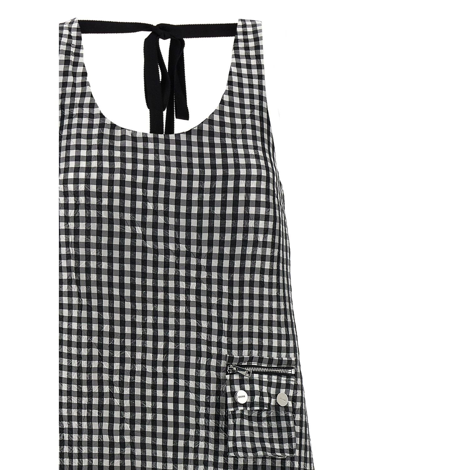 Ganni Black Polyester Midi Dress