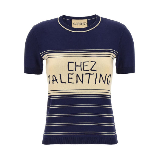 Valentino Garavani Blue Cotton T-Shirt