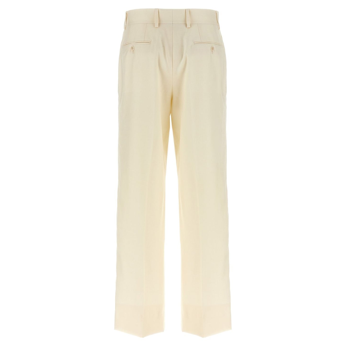 Brioni White Wool Dress Pants