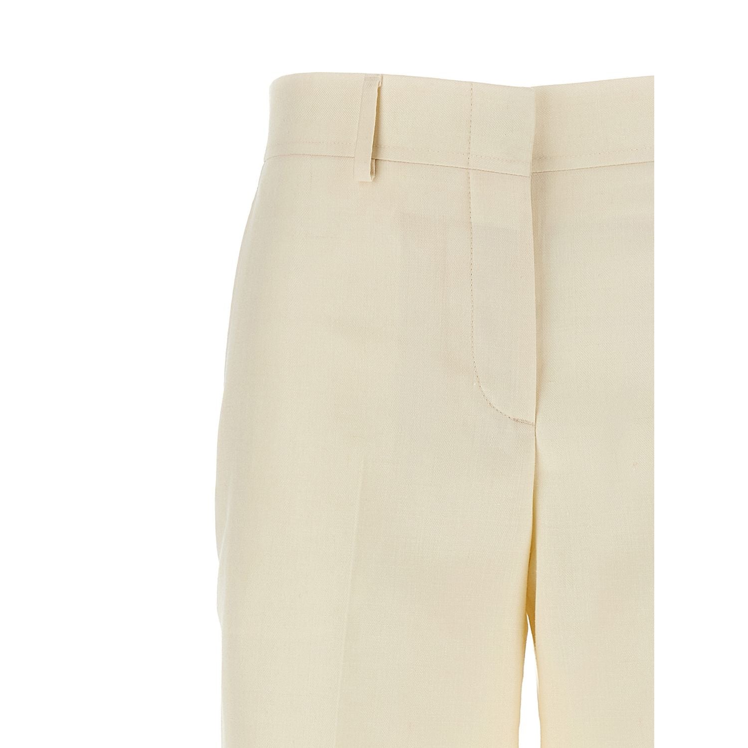 Brioni White Wool Dress Pants