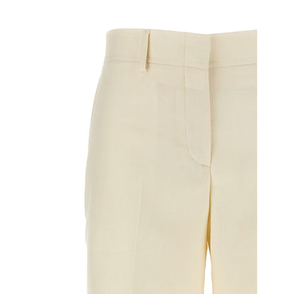 Brioni White Wool Dress Pants