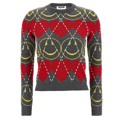 Moschino Multicolor Wool Cardigan