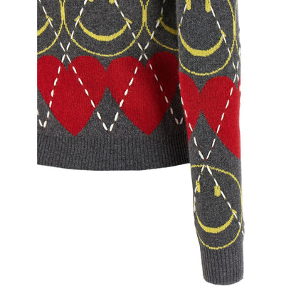 Moschino Multicolor Wool Cardigan