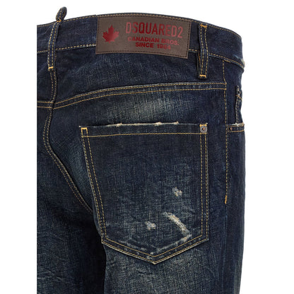 Dsquared² Blue Cotton Slim Fit Jeans