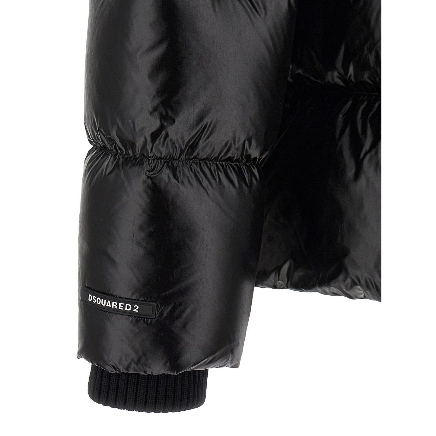 Dsquared² Black Polyamide Full-Length Jacket