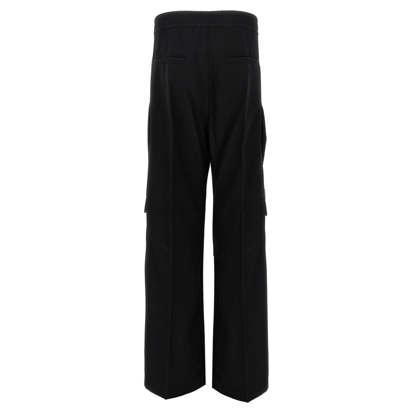 Rick Owens Black Wool Cargo Pants