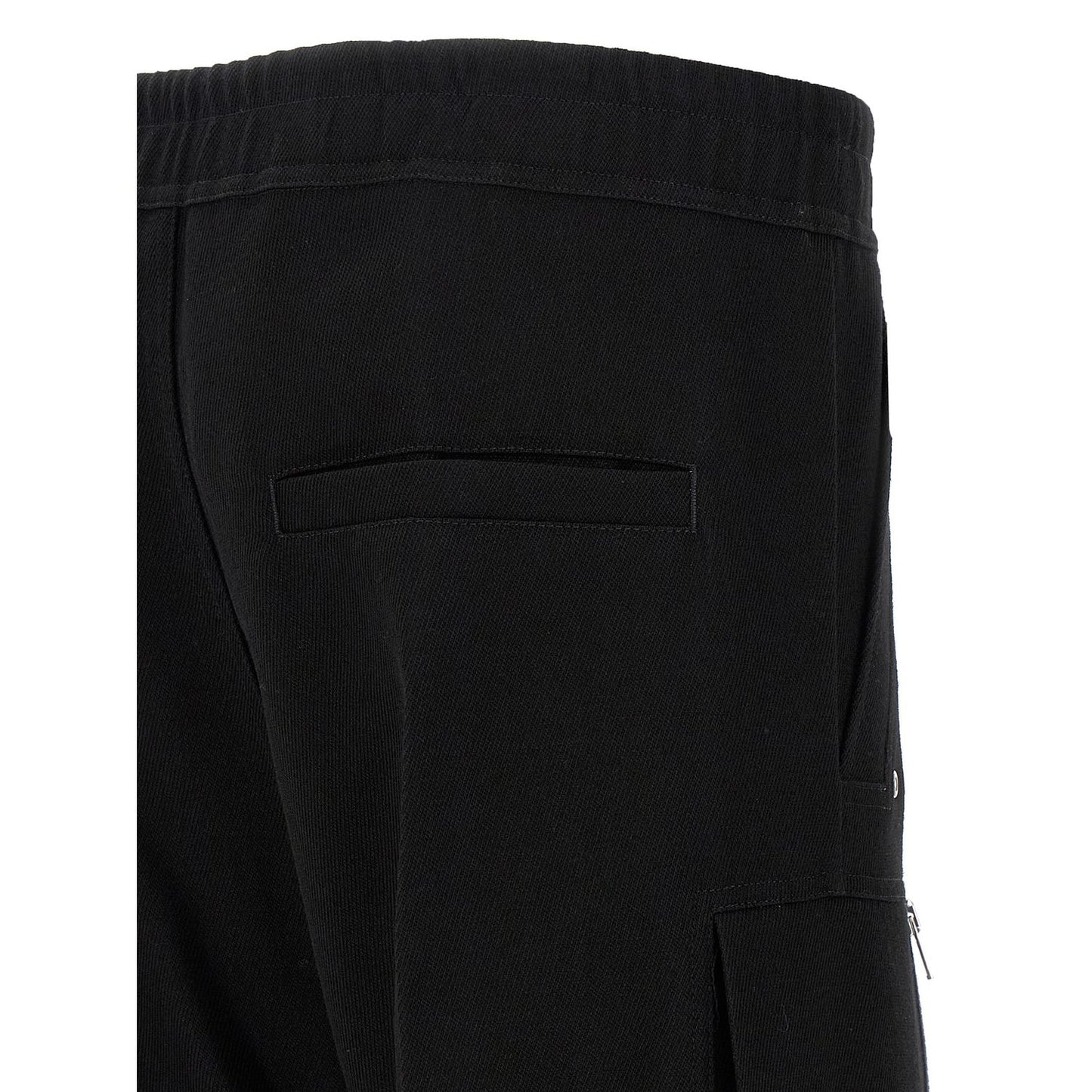 Rick Owens Black Wool Cargo Pants