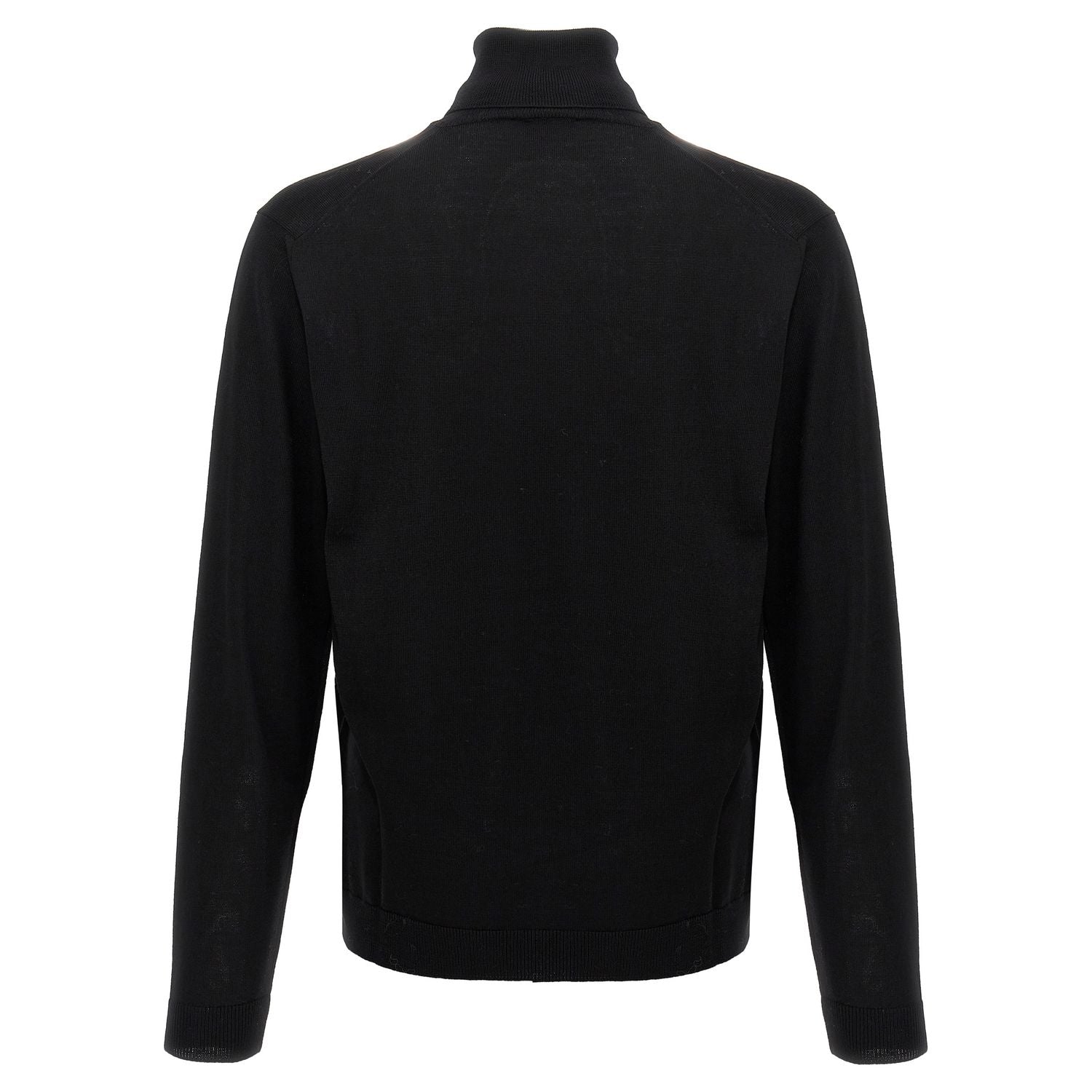 Roberto Collina Black Merino Wool Cardigan