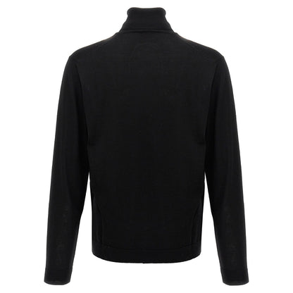 Roberto Collina Black Merino Wool Cardigan