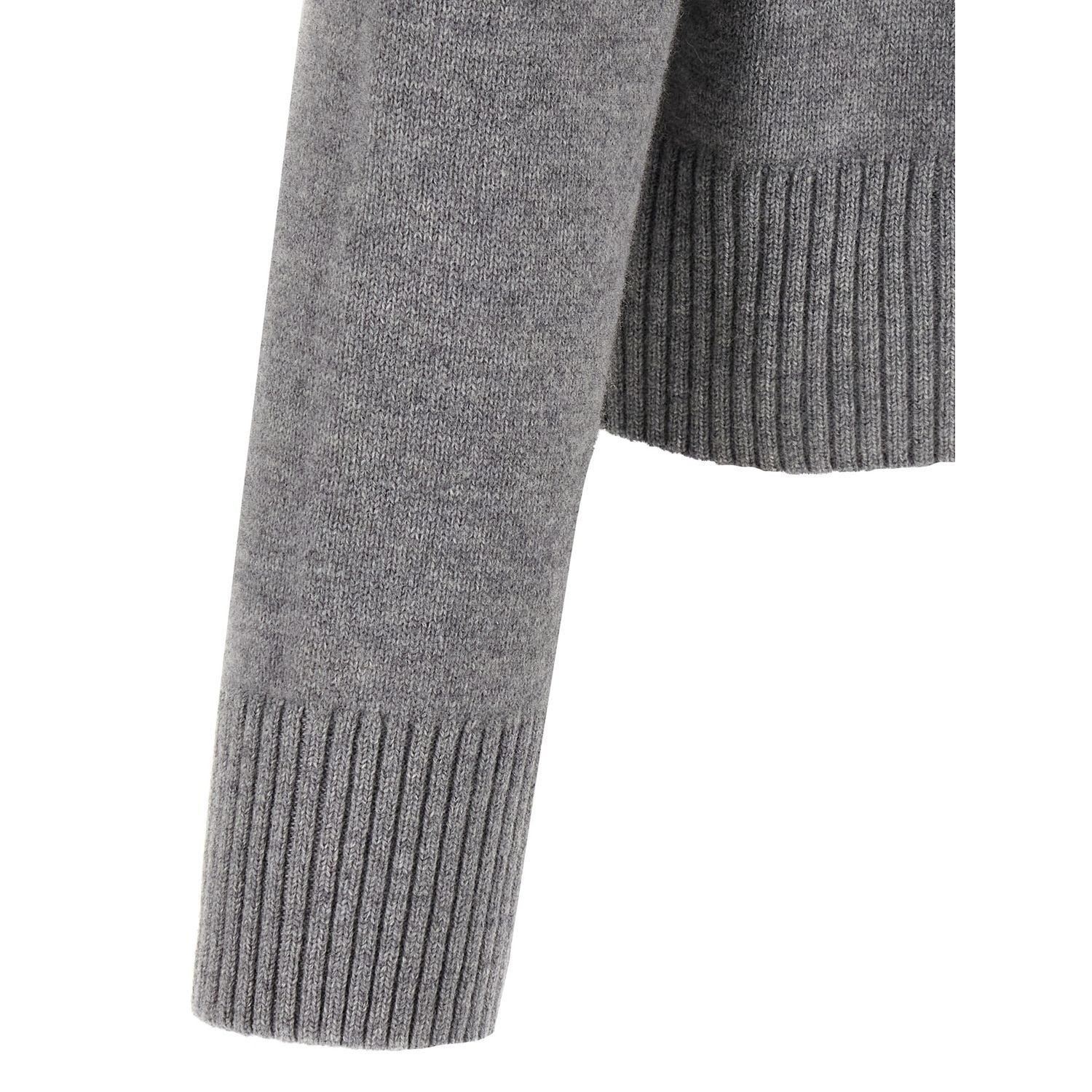 Ami Paris Gray Wool Cardigan