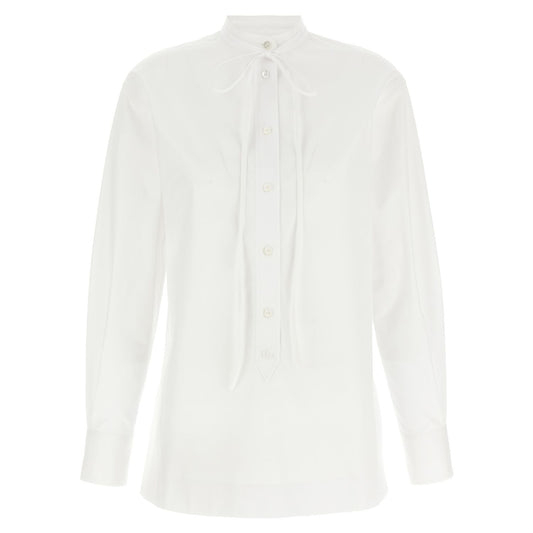 Gucci White Cotton Blouse