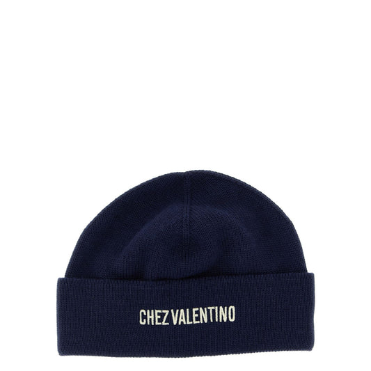 Valentino Garavani Blue Cotton Beanie