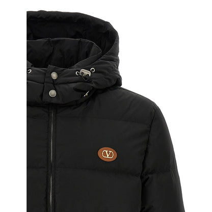 Valentino Garavani Black Polyamide Full-Length Jacket