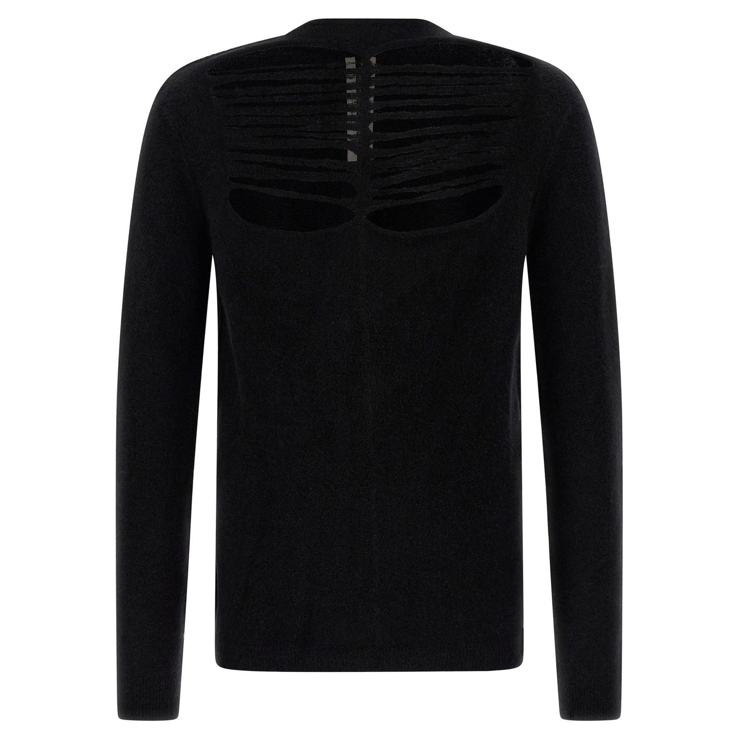 Rick Owens Black Wool Cardigan
