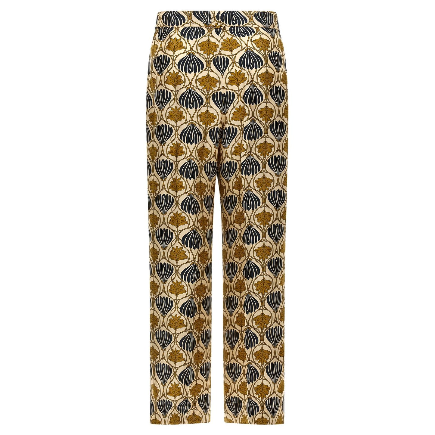 Max Mara Bicolor Silk Casual Pants