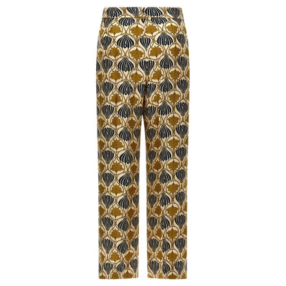 Max Mara Bicolor Silk Casual Pants