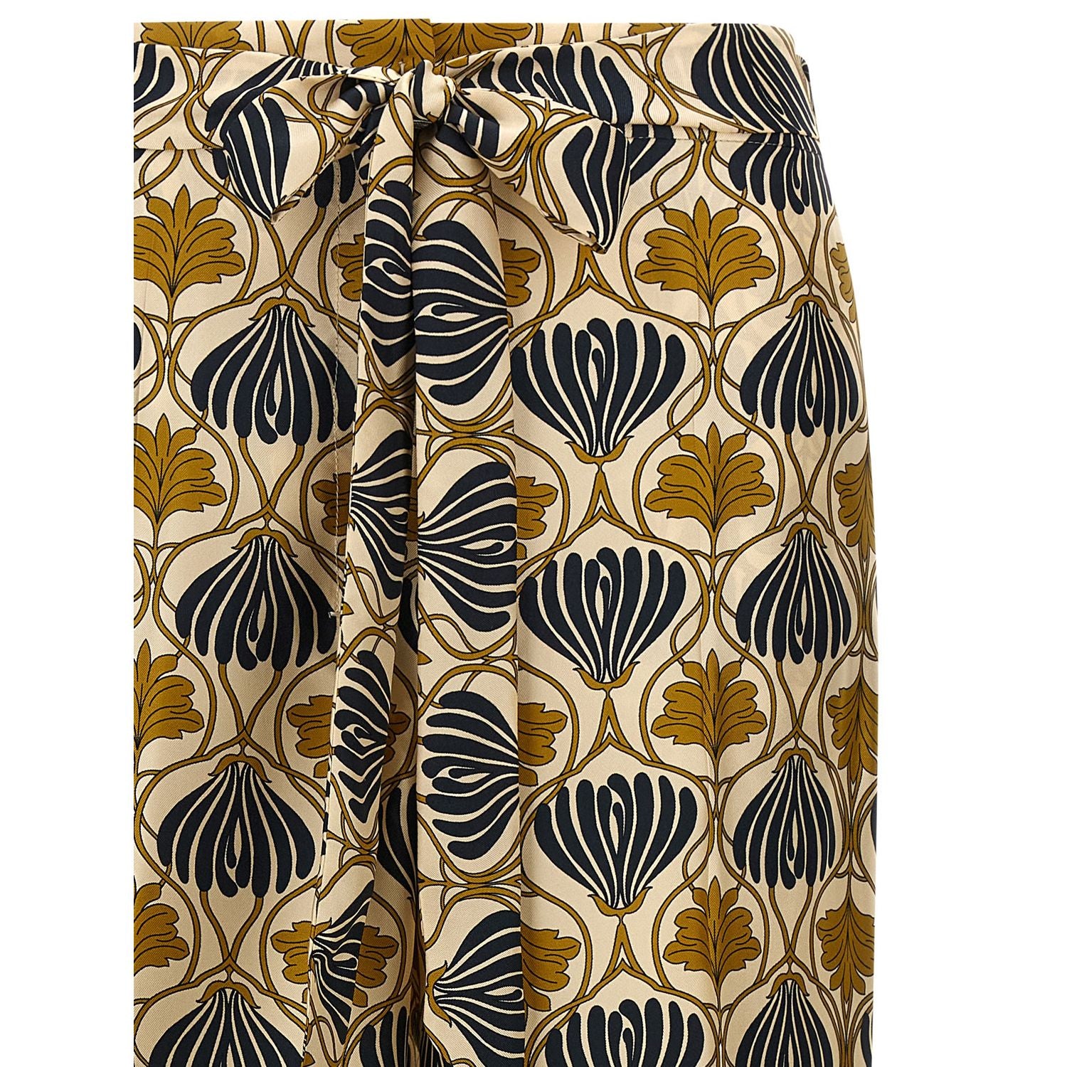 Max Mara Bicolor Silk Casual Pants