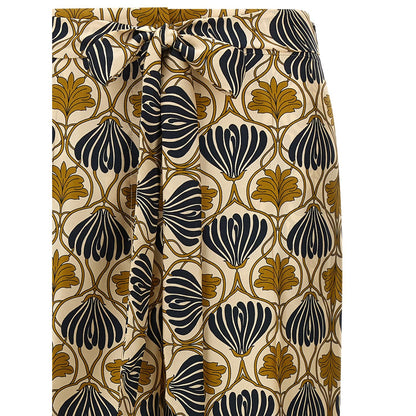 Max Mara Bicolor Silk Casual Pants
