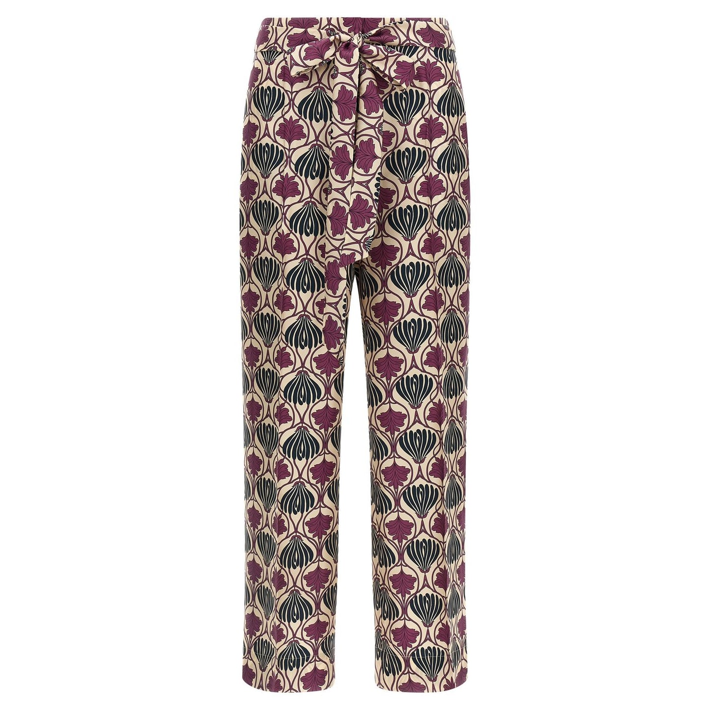 Max Mara Purple Silk Casual Pants