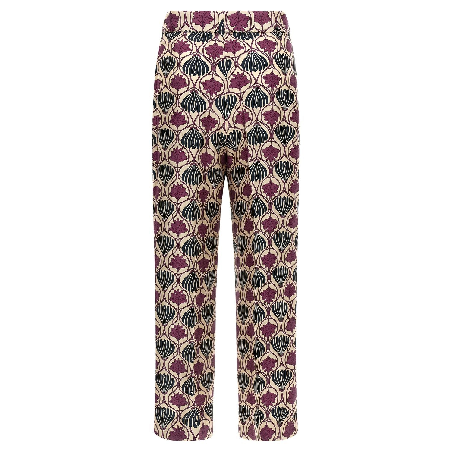 Max Mara Purple Silk Casual Pants