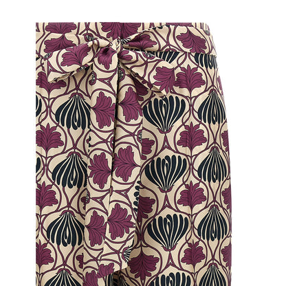 Max Mara Purple Silk Casual Pants