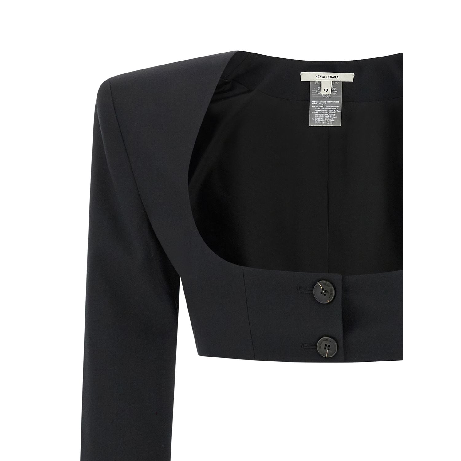 Nensi Dojaka Black Virgin Wool Blazer